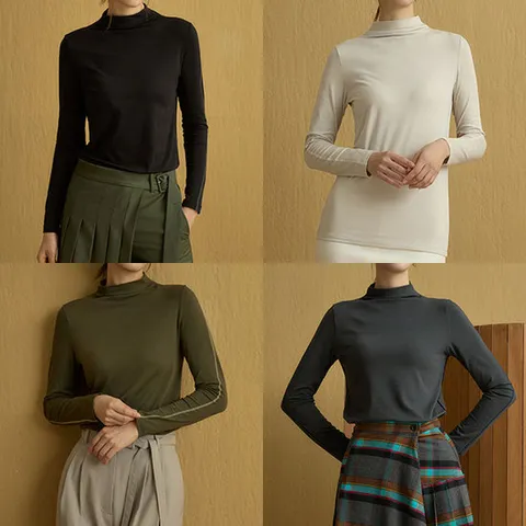 모달배색스티치티블라우스4종세트