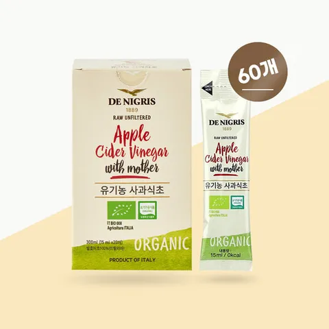 [본타몰] 데니그리스 유기농 애사비 스틱 애플사이다비니거 60T