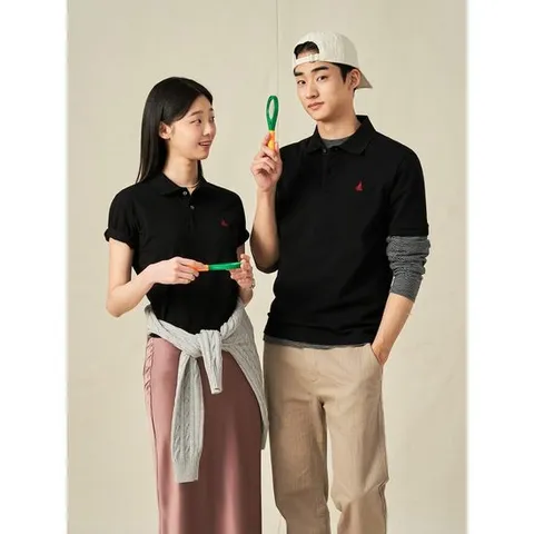 [빈폴멘] [Essential] 수피마 코튼 피케 티셔츠  블랙 (BC5242E115)