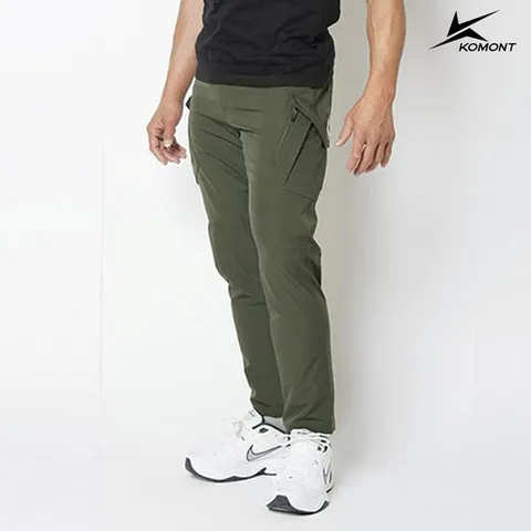 [코몽트] 남성 빅포켓 허리밴딩 카고 팬츠 카키