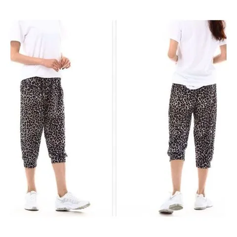 여자 아이스 7부바지 단기판매용 SY호피그레이