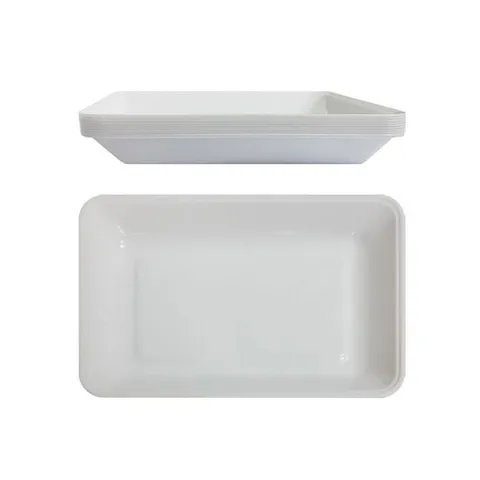 다회용 네모 일회용기 사각접시 중2호 10개