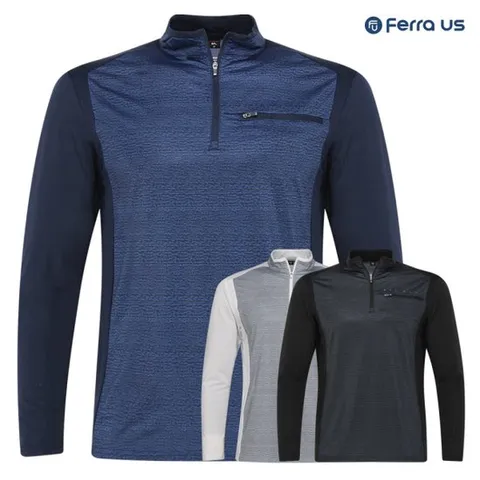 [페라어스]페라어스 남성 투톤 배색 펀칭 여름 긴팔셔츠 OCTS5BF