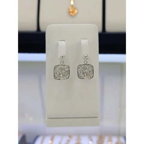 [파이치치]순은/전체실버925 사각스퀘어 코인 귀걸이 12SSEC-FS-
