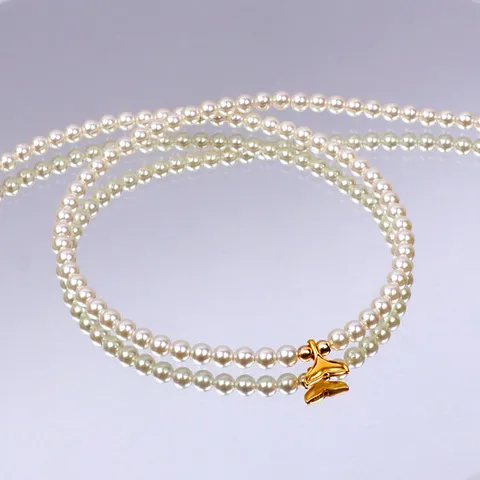 *신년특가*[러브넛] 24K골드 순금 테일오브웨일 스왈진주 비드 목걸이 NG-1155