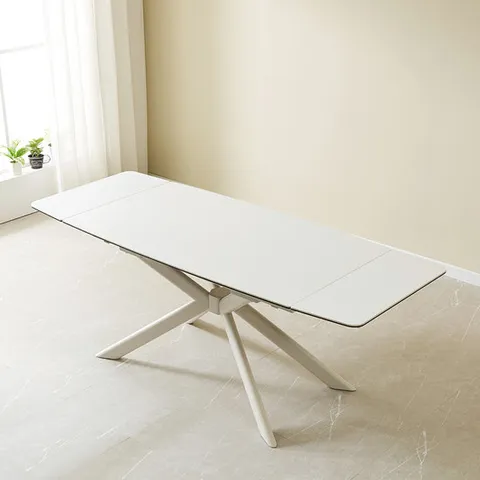 나한트 반자동 확장형 포세린 세라믹 2000 6인 식탁 테이블