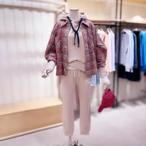 [시에로]SH2DBSHF273_밑단 조절 홀겹 체크 셔츠