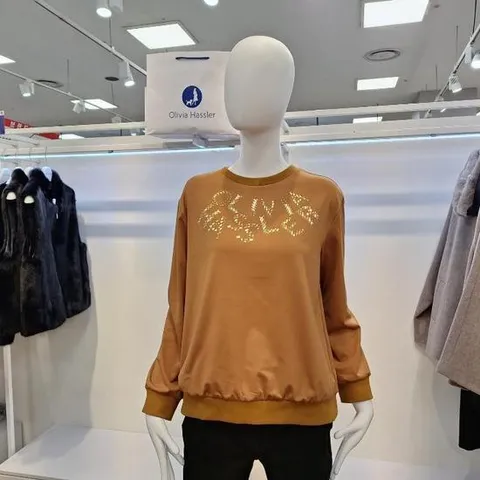 올리비아하슬러 HC04 반짝이는 로고 프린트 티셔츠 OHDWTS103