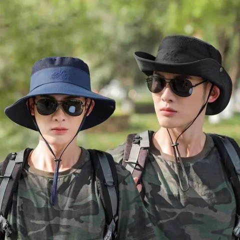 남성 아웃도어 벙거지 등산모자 낚시모자 메쉬 챙모자