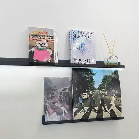 37피스 아크릴 무타공 선반 투명블랙 50x900mm A900 037