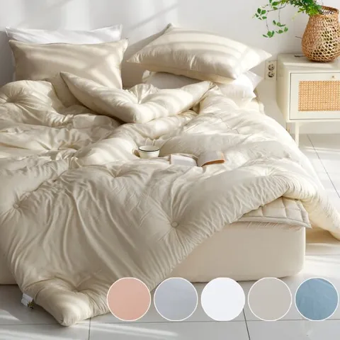 바숨 알러지케어 텐셀 모달 100% 차렵 이불+침대패드+베개커버 세트 퀸