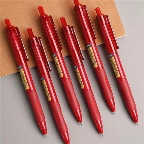 사무 숙제 채점 시험지 빨간색볼펜 대용량 교사 학생 0.5mm