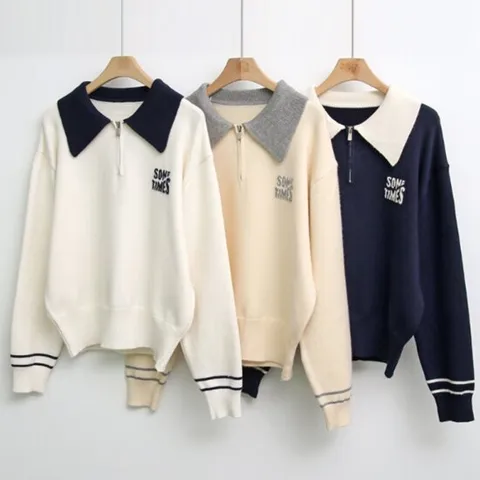 여성 골프 니트 골프상의 카라티셔츠 여자 골프웨어 SOMETIMES