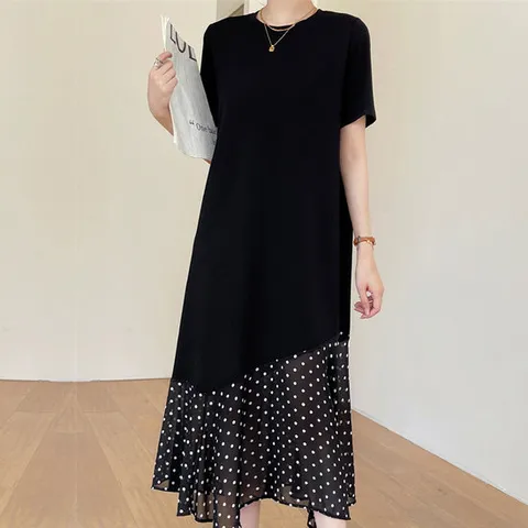 [랄라모션] 프렌치 스티칭 도트원피스(llm0571)