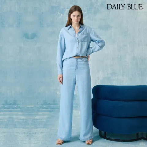 데일리블루 텐셀100 틴트 와이드 데님 팬츠 2종