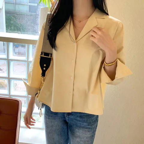 미아마스빈 / 이나크 코튼  A라인 셔츠