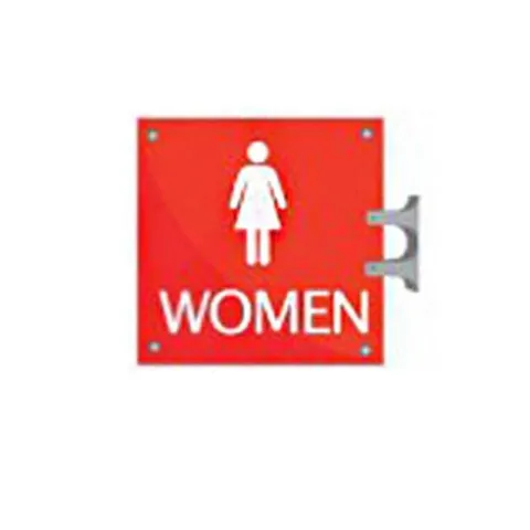 다보돌출표지판 여자화장실 양면용 180x180x10 2