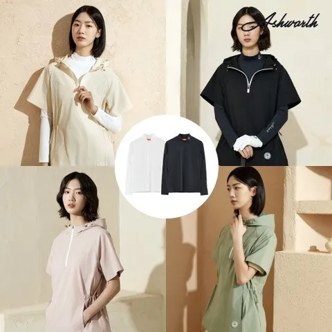 애시워스  최신상 여성 아노락 세트 3종 (반팔 아노락 1 +베이스레이어 2)