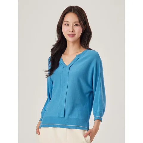 [조이너스]한줄 포인트 V트임 니트_JACS2-WSL100