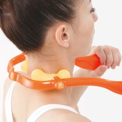 더블 스트레칭 마사지기 실리콘 목 승모근 허리 허벅지 종아리 지압
