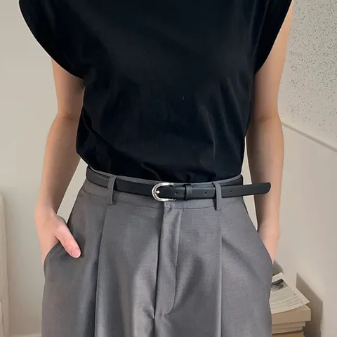 국산 클래식볼륨 여자가죽벨트 2cm 슬림한 얇은 여성가죽벨트 슬랙스 정장바지 허리띠