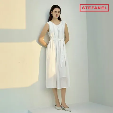 스테파넬 크링클 슬리브리스 원피스 1종