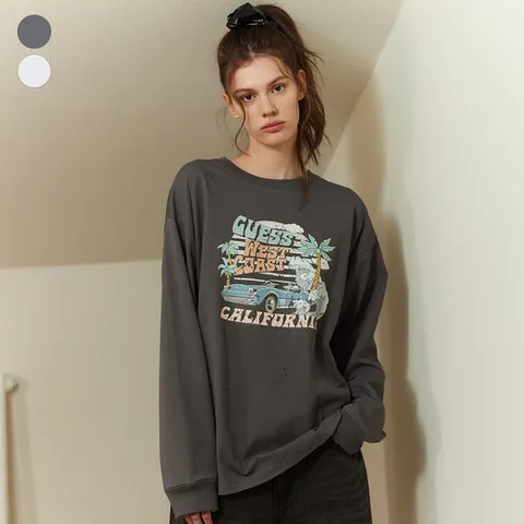 [ AK백화점 ][게스] 여성_오버핏 빅그래픽 T (OP1K5390)