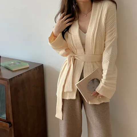 허그허그 / 쎄이모 클래식 랩 오픈 가디건