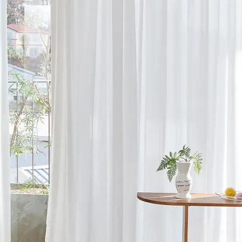 [파르페by알레르망] 1 + 1 오프 비침없는 항균 쉬폰커튼 210x235(대형)