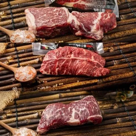 미국산스테이크 명절선물 소고기 물 살 등심 호 부채 살치살 세트