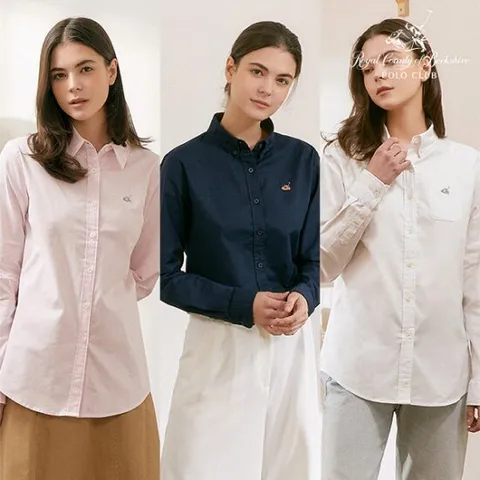 [1&1] RCB폴로클럽 여성 옥스포드 긴팔 셔츠