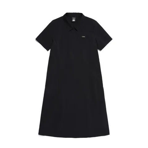 내셔널지오그래픽 N252WOP840 여성 아델리 경량 우븐 카라 원피스 CARBON BLACK