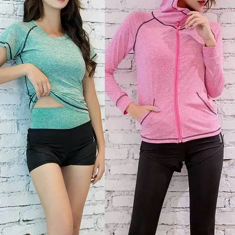 여자 트레이닝 세트 요가복 5종 반바지 집업 브라탑