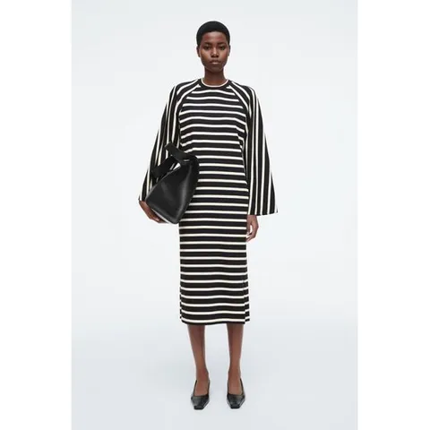 재팬 저지 미디 칼럼 드레스