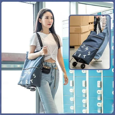 포켓백 접이식 쇼핑카트 핸드카트 장바구니 시장가방