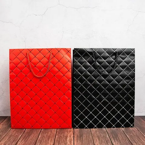 손잡이쇼핑백 럭스 칼라 종이 쇼핑백 사이즈(대)-(12개입)