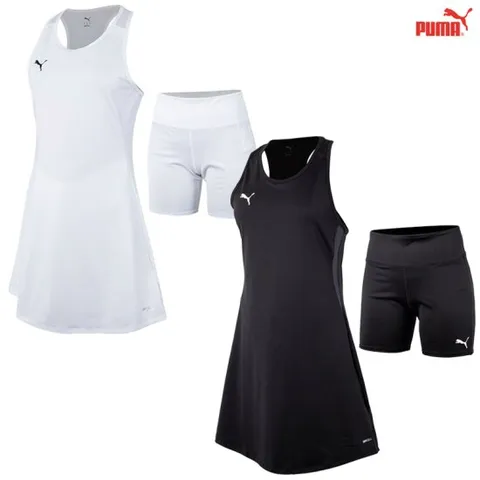 푸마 여자 여성 스포츠 테니스 민소매 원피스+반바지 레깅스 세트