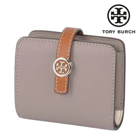 토리버치 146368 여자 지갑 Robinson 접이식 송아지 가죽 반지갑