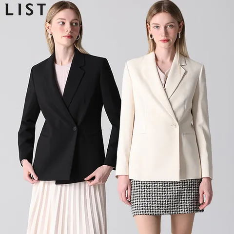 [리스트(LIST)] 백 라인 원버튼 셋업 재킷 (택가격 278000원)