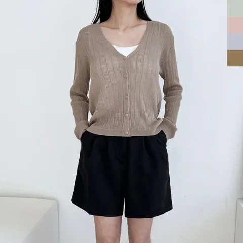 [179st.w]2L-PPT 1015 여자 골지 봄여름니트가디건