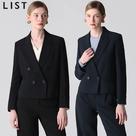 [리스트(LIST)] 피크드 더블 셋업 재킷 (택가격 278000원)