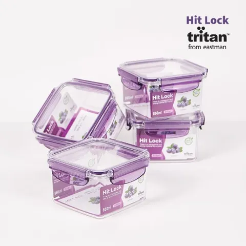 에코센스 히트락 올트라이탄 밀폐용기 정사각 860ml 4개