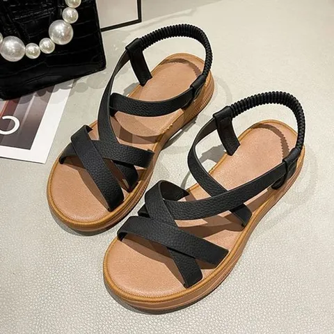 여성 스트랩 샌들 여행용 발편한 신발
