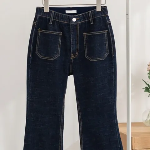 [디작소]여성 생지 투포켓 슬림 부츠컷 데님 팬츠