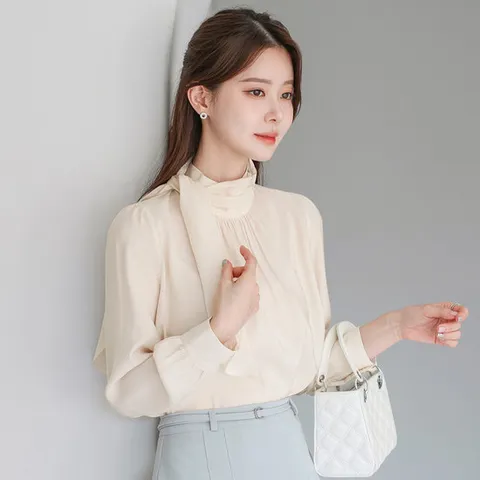 [오브리에] 클로드 타이 블라우스