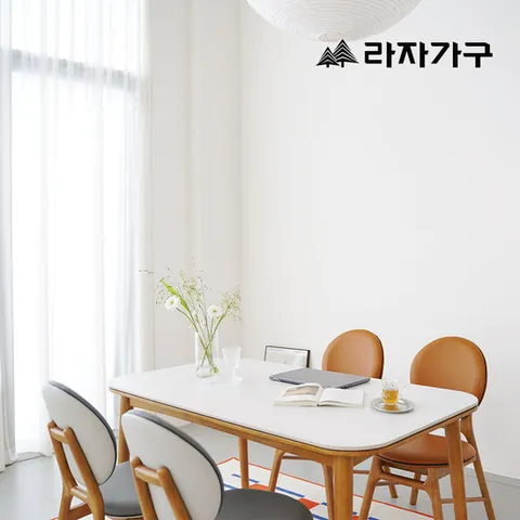 라자가구 쿠키 4인 1400 세라믹 테이블 식탁