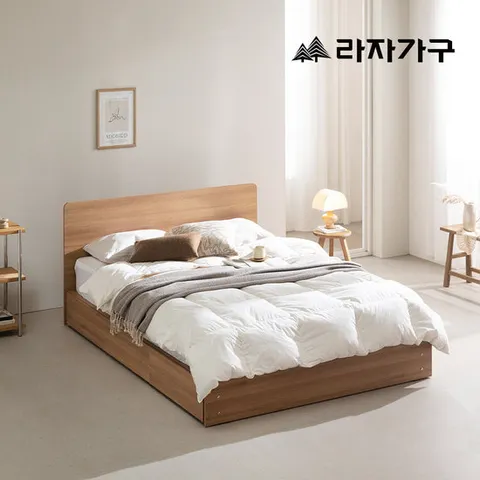 라자가구 베티 B형 서랍형 침대 프레임 Q + 라텍스7존포켓매트