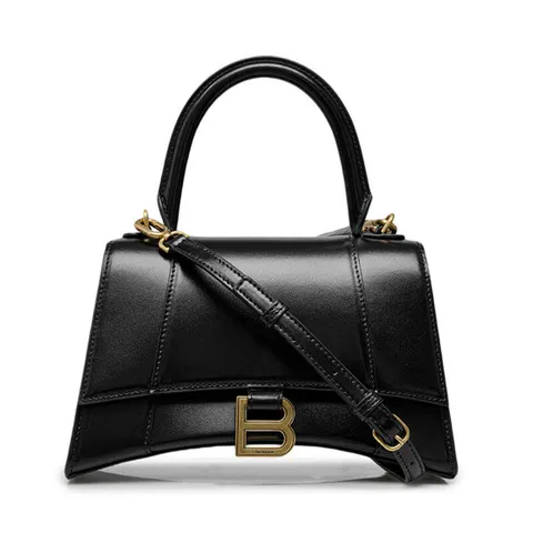 (명품) 발렌시아가 블랙 아워글래스 탑 핸들 금장 스몰