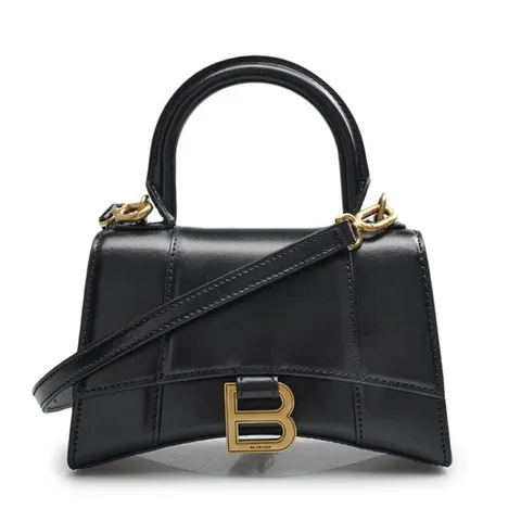 (명품) 발렌시아가 블랙 아워글래스 탑 핸들 금장 XS