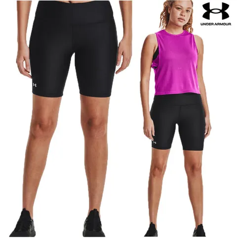 [ AK백화점 ][언더아머] 여성용 트레이닝 스포츠 히트기어 바이크 쇼츠 블랙 1360939